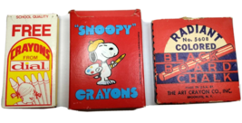 Vintage Lot Snoopy Crayons, Radiant Colored Blackboard Chalk Crayons from Dial - £9.48 GBP