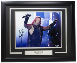 Vince Neil Signed Framed 11x14 Motley Crue Photo BAS L63114 - $223.09