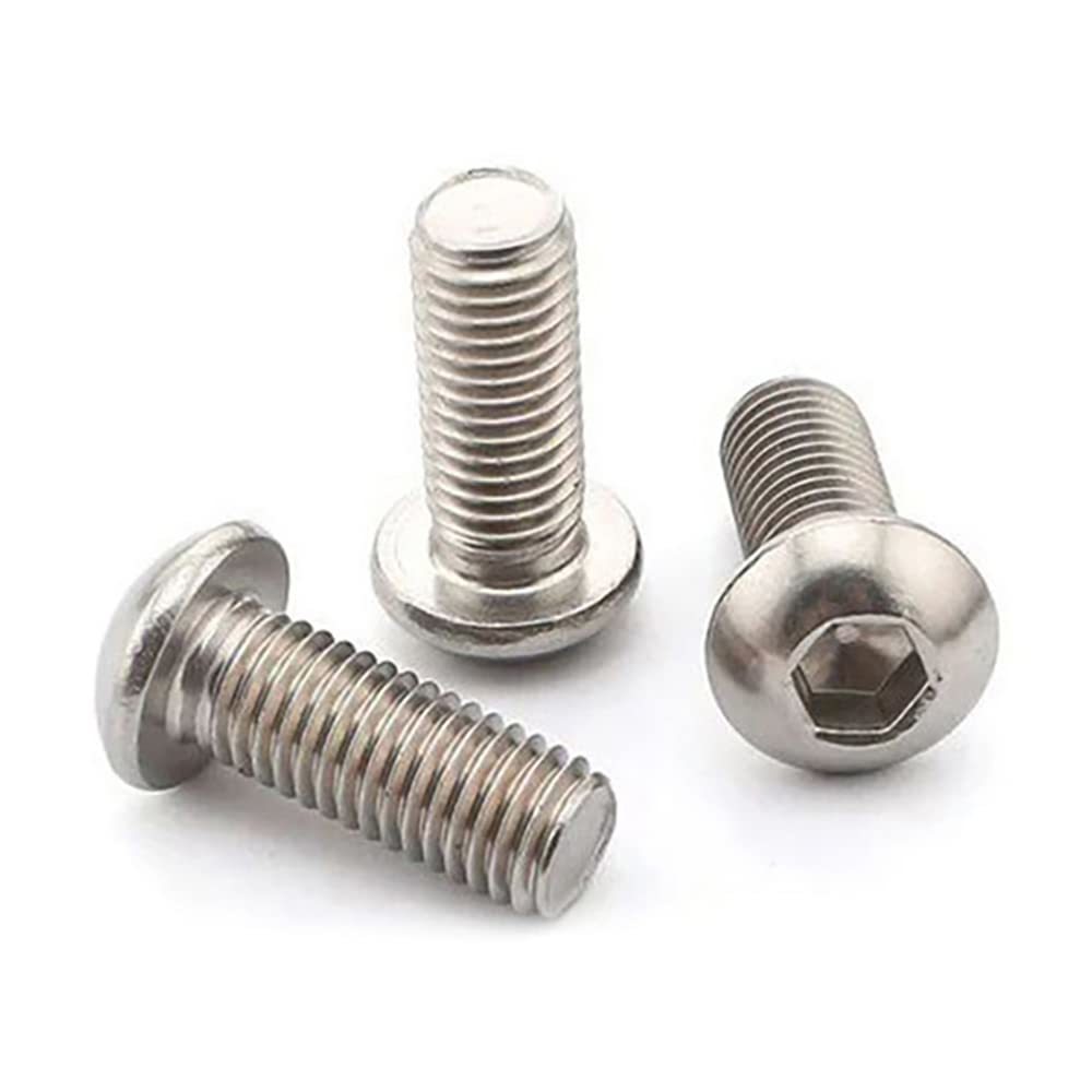 50 Pcs 1/4-20 X 1&quot; Button Head Socket Cap Bolts Screws,304, 1/4-20 X 1 5... - $29.94