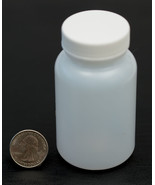 4oz 120ml Wide Mouth HDPE Bottle Jar with White Polyethylene Lined Cap C... - $4.29