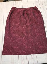 Amanda Smith size 10 Maroon Knee Length Skirt - £7.11 GBP