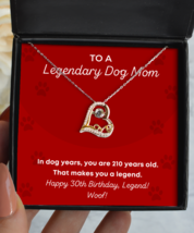 Mom Necklace 30th Birthday Gifts - Love Pendant Jewelry Present For Pet Dog  - £40.12 GBP