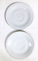 White Sea Gull China Jian Shian Saucer Lot of 2, White Gold Trim - Repla... - $4.89