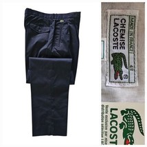 Vintage Lacoste Chemise  dress pants chino trousers size 38 Made In FRANCE  - $123.75