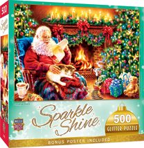 Masterpieces 500 Piece Glitter Christmas Jigsaw Puzzle - Snow Globe Drea... - $20.57