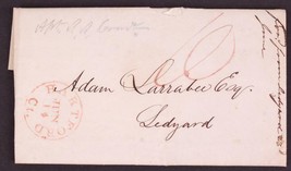 c1840 Adam Larrabee Norwich &amp; Worcester Railroad Train Commissioner Letter - £39.46 GBP