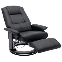 Faux Leather Manual Recliner,Adjustable Swivel Lounge Chair with Footres... - $248.49
