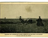 Scene on Lindquist Farm Near Pine Bluffs Wyoming Postcard - $24.72