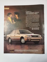 1991 Toyota Corolla Vintage Print Ad Does Common Things Uncommonly Well - £8.41 GBP