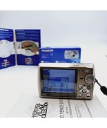 OLYMPUS Stylus Silver 710 7.1MP Digital Camera, Battery, Manuals. parts ... - $37.39