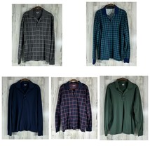 Lands End Mens Shirts Lot of 5 Traditional/Tailored Fit Polos Long Sleeve - $59.37