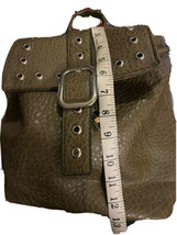 Green vinyl backpack purse unbranded - $11.66