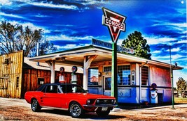 CONOCO Station / Mustang Metal Sign - £23.39 GBP