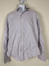 Burberry&#39;s of London Men Size 16.5 Colorful Plaid Dress Shirt French Cuff - $14.73