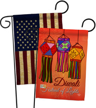 Festival Of Lights - Impressions Decorative USA Vintage - Applique Garden Flags  - $30.97