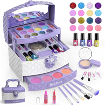 Kids Makeup Kit for Girl 35 Pcs Washable Toddler Makeup Kit, Girl Toys R... - £20.15 GBP