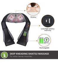 Cordless Massager - Shiatsu Neck,Shoulder,foot,lumbor Massager with Heat - £26.07 GBP