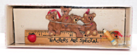 Vtg Kurt Adler Teachers Are Special Ornament Holly Bearies Ruler Christmas Tree - £7.98 GBP