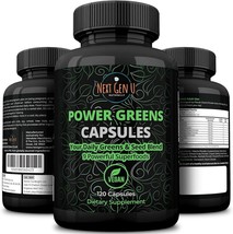 NGU Super Greens Immune System Support 500 Mg 120 Vegan Capsules Contains Mixed. - £10.61 GBP
