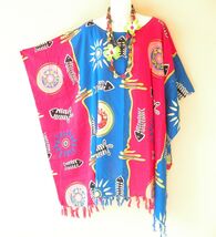 LT22 Fish Bone Batik Hippy Batwing 37" Kaftan Dolman Women Abaya Dress U... - $29.90