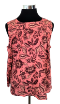 Sonoma Boho Blouse Women&#39;s Size XXL  Multicolor Floral Sleeveless Pullover - $11.88