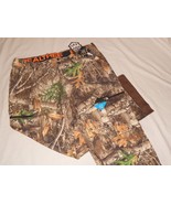 Realtree Edge Rain Pants Big Men&#39;s 2xl 3xl Camo Water Factor NEW Cargo H... - $42.42