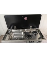 2 Burner Gas Stove Sink Combo 2*1.8KW 775*365*150/120mm GR-904LS Boat RV - $1,004.98 CAD+