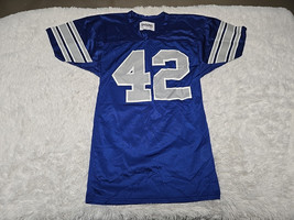 VTG DeLong Football Jersey Adult Small Blue #42 Silver Stripes (Lions Co... - $694.54 MXN