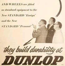 1957 Dunlop Tubeless Tires Wheels Import Advertisement Autocar Automobil... - £22.53 GBP