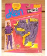 1990 Barbie KEN Active Wear #775 Purple &amp; Yellow Jogging Outfit New In P... - $536.43 MXN