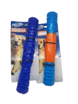 (2) Nerf Dog Toy Blue Orange and Blue Squeak Stick Dog Toy Fetch Chew - £23.67 GBP
