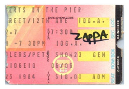 Frank Zappa Biglietto Del Concerto 25 Agosto 1984 New York City - $59.38