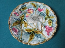 Tuscan Majolica Bird Flowers Plate 8 1/4&quot; Diam [A1] - £94.96 GBP