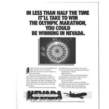 Nevada Travel Print Advertisement Vintage 1984 80s LA Olympics Tourism Gaming - £8.81 GBP