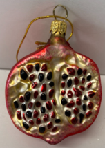 Pomegranate Blown Glass 2.75 in Christmas Tree Ornament NWT - £24.94 GBP