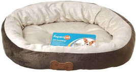 Luxury Aspen Pet Oval Nesting Pet Bed for Small Dogs and Cats in Brown - £26.51 GBP