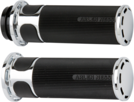 Arlen Ness Fly-By-Wire Fusion Series Grips Chrome Slot Track 07-302 - £80.08 GBP