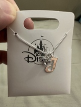 Disney Parks Mickey Mouse Faux Gem Letter J Silver Color Necklace NEW image 4