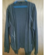 GABICCI Sweater Mens 2xlWool Blend Button Up Cardigan Sweater Grey  Ital... - £29.06 GBP