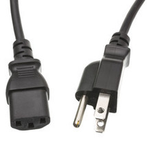 Computer / Monitor Power Cord, Black, NEMA 5-15P to C13, 13 Amp, 16 AWG, 6 foot - £13.86 GBP