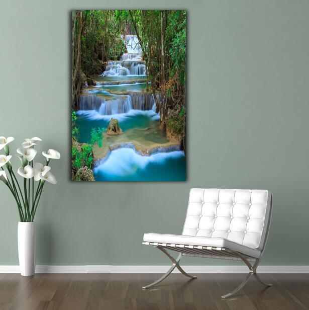 Modern Wall Art Waterfall Landscape Picture FRAME AVAILABLE HQ Canvas Print Item image 6