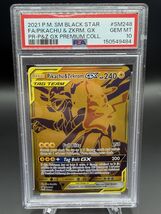 2021 POKEMON SM BLACK STAR PROMO #SM248 FULL ART/PIKACHU &amp; ZEKROM GX PSA 10 - $272.24