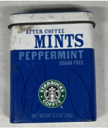 Starbucks After Coffee Mint Peppermint Stainless Tin Small Tin Empty - $4.50