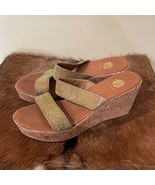 Yellow box Sequin Strap Wedges - $38.68