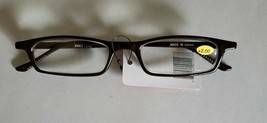 Plastic Framed Reading Eye Glasses ~ Brown Frame ~ +2.00 Strength ~ K20 - $20.00