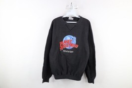 Vtg 90s Planet Hollywood Mens Small Faded Spell Out Amsterdam Sweatshirt Black - £46.74 GBP