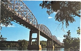 Bridge on the Wisconsin River, Wyalusing State Park, Wisconsin, vintage ... - £9.39 GBP