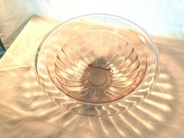 1930&#39;s Depression Glass Mixing Bowl Rose Pink Ribbed Federal Glass 10.5&quot; - £23.62 GBP