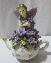 Dezine  #5844 Figurine Teapot Fairy 1999 LTD Ed Numbered 2327 - £24.05 GBP