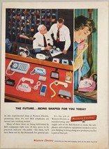 1958 Print Ad Western Electric Ideas for New Bell Telephones Lady & Pink Phone - $15.37